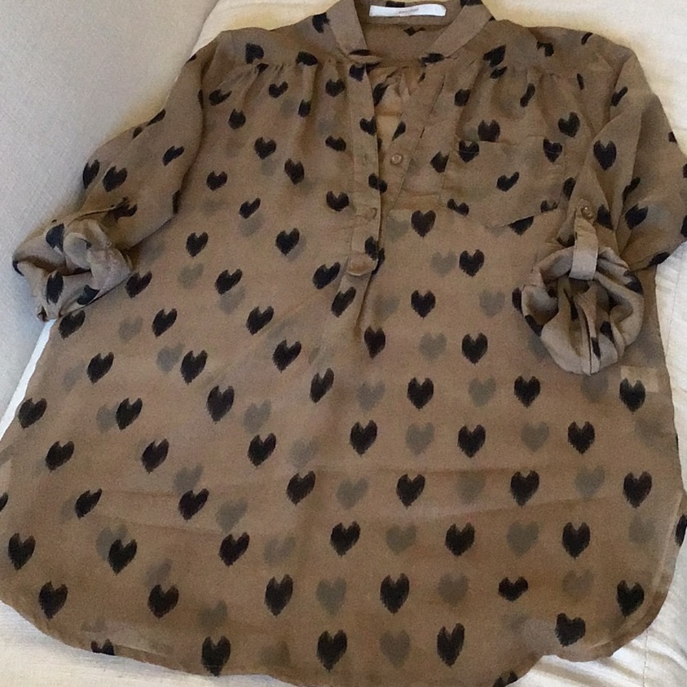 Sheer summer heart blouse